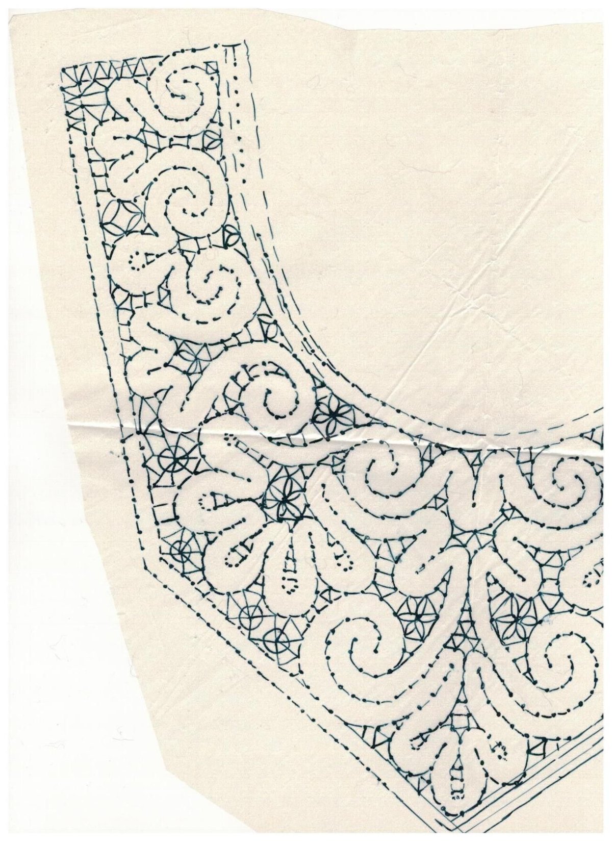 Вологодское кружево оплечье сколок