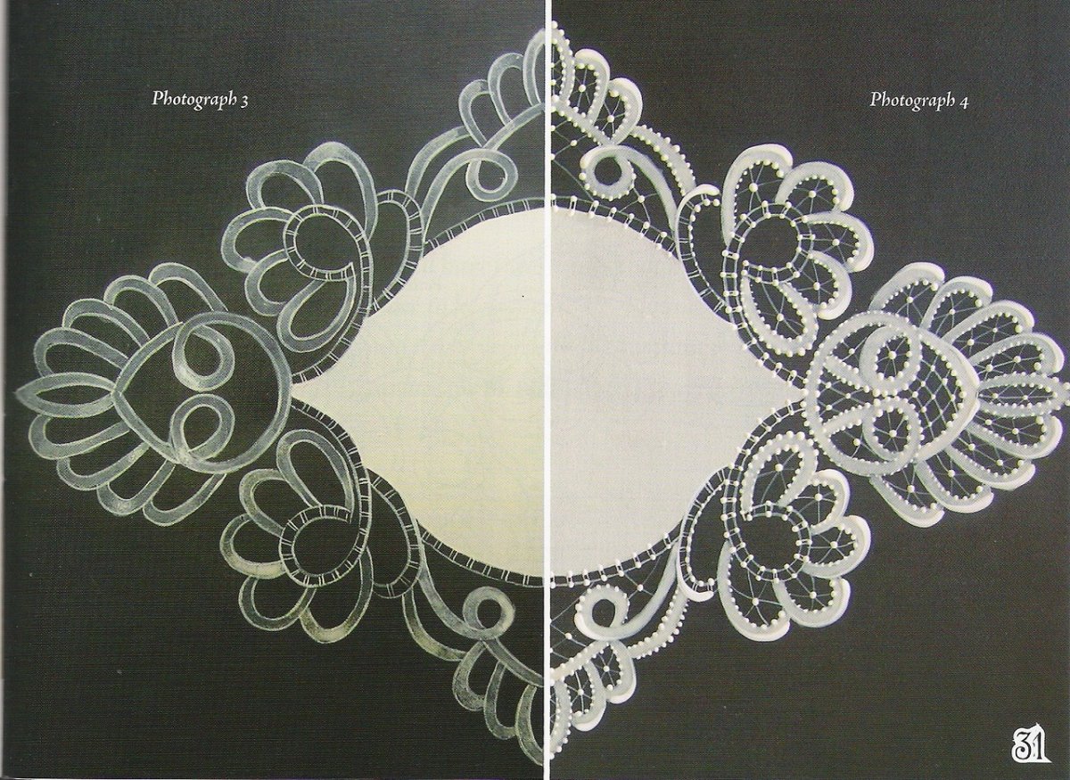 Вышивка имитация кружева