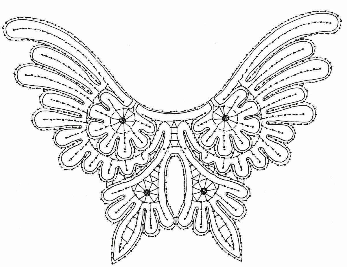 Сколок для кружевоплетения на коклюшках