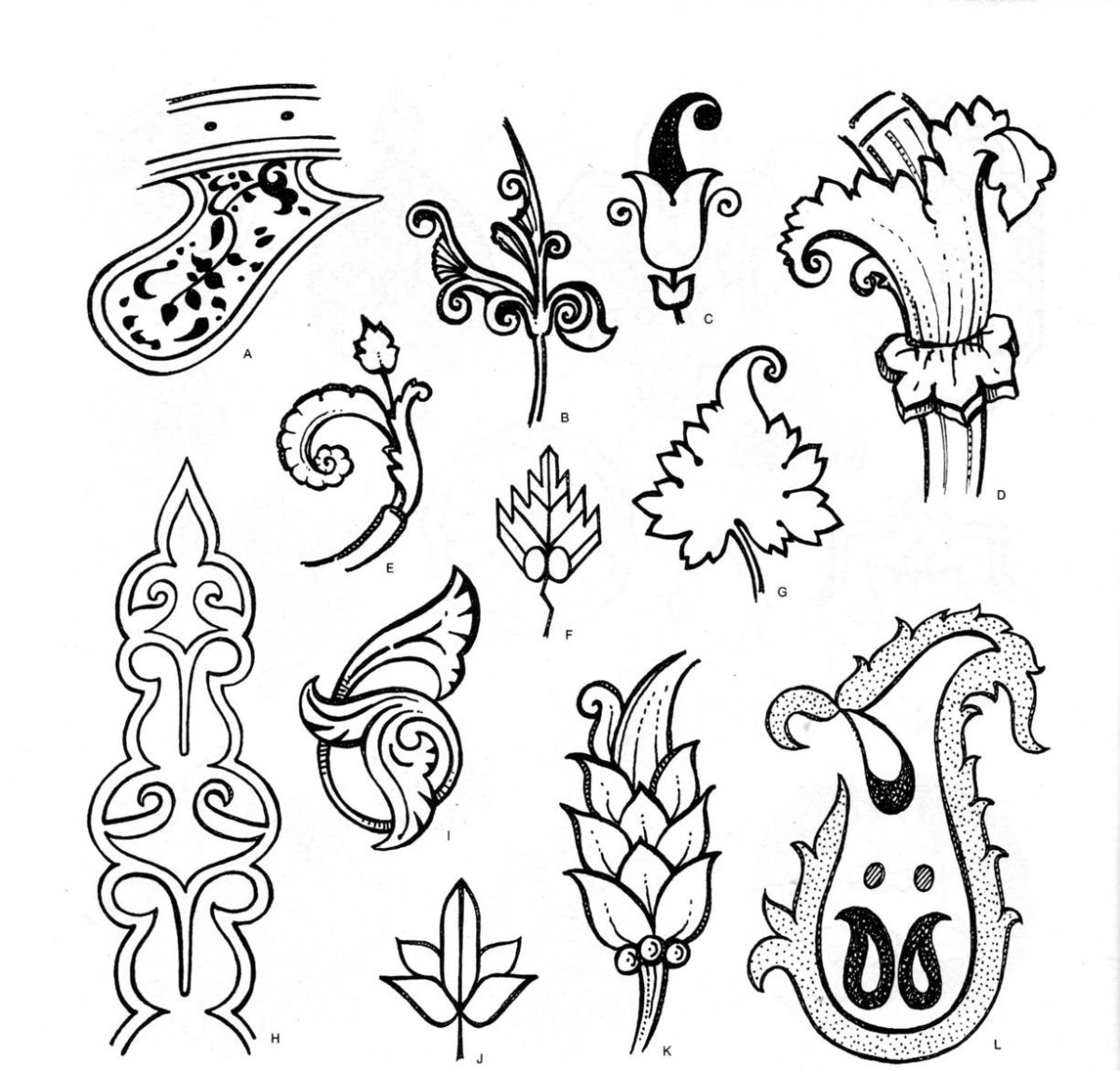 Татарский народный орнамент раскраска