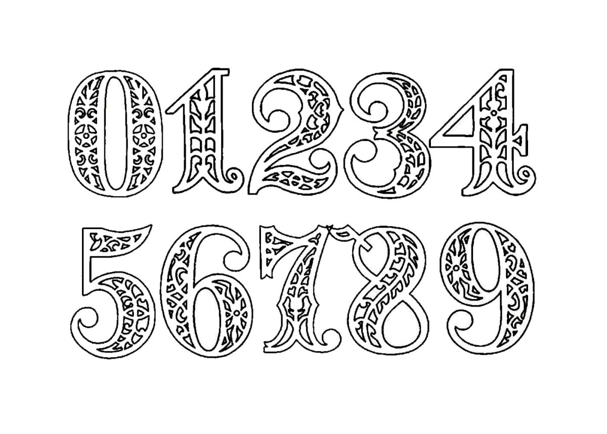 Резные цифры