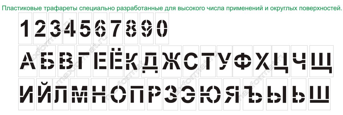 Трафаретные буквы и цифры