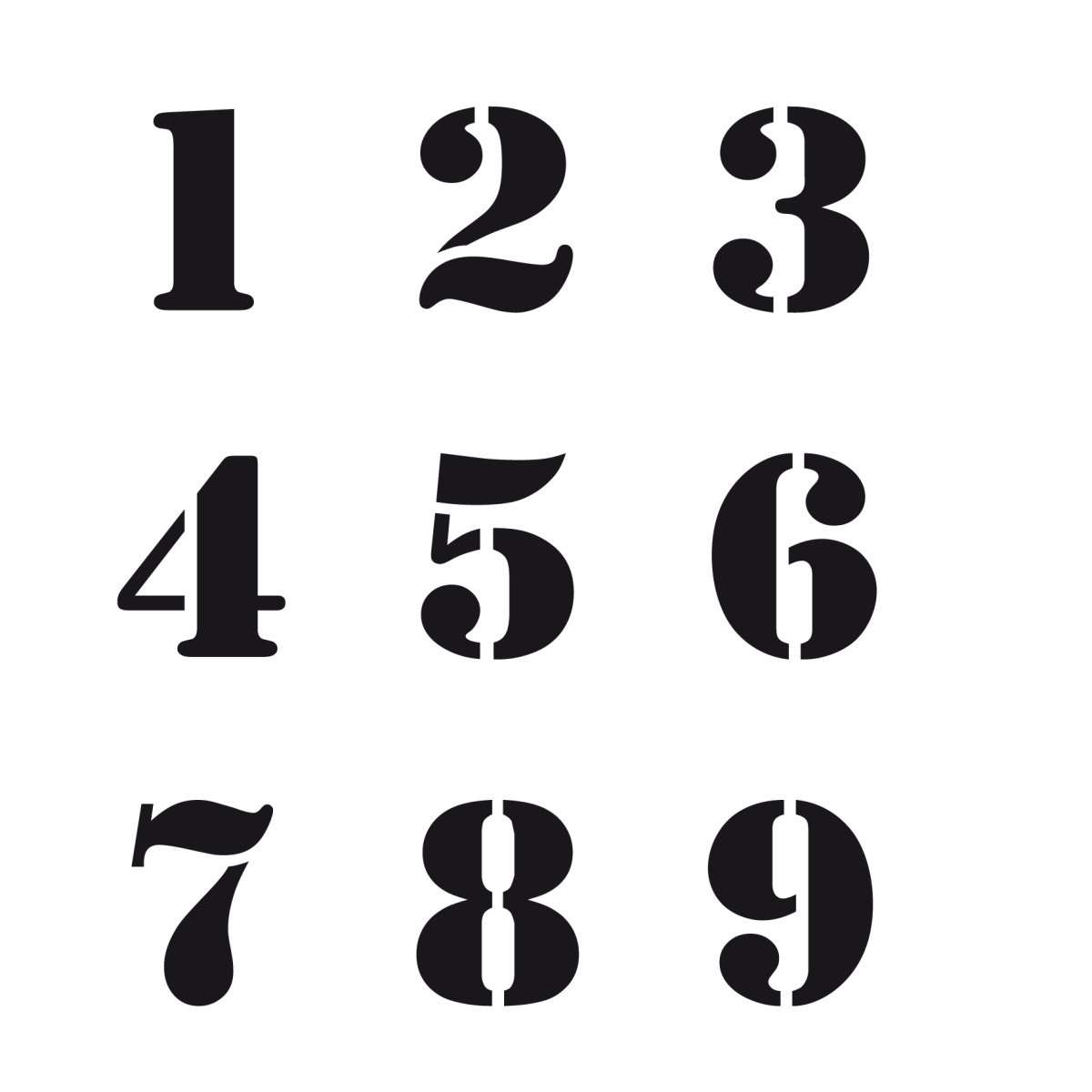 Трафарет "цифры"