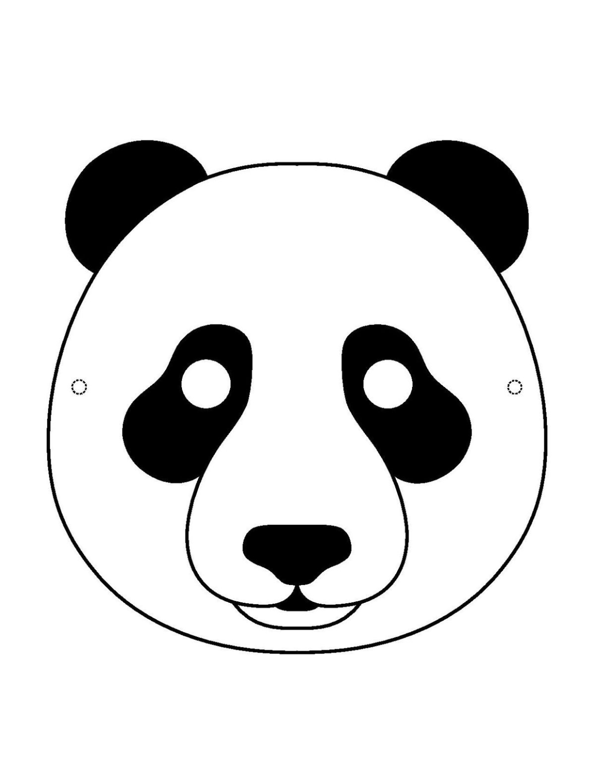 Маска с мордочкой панды