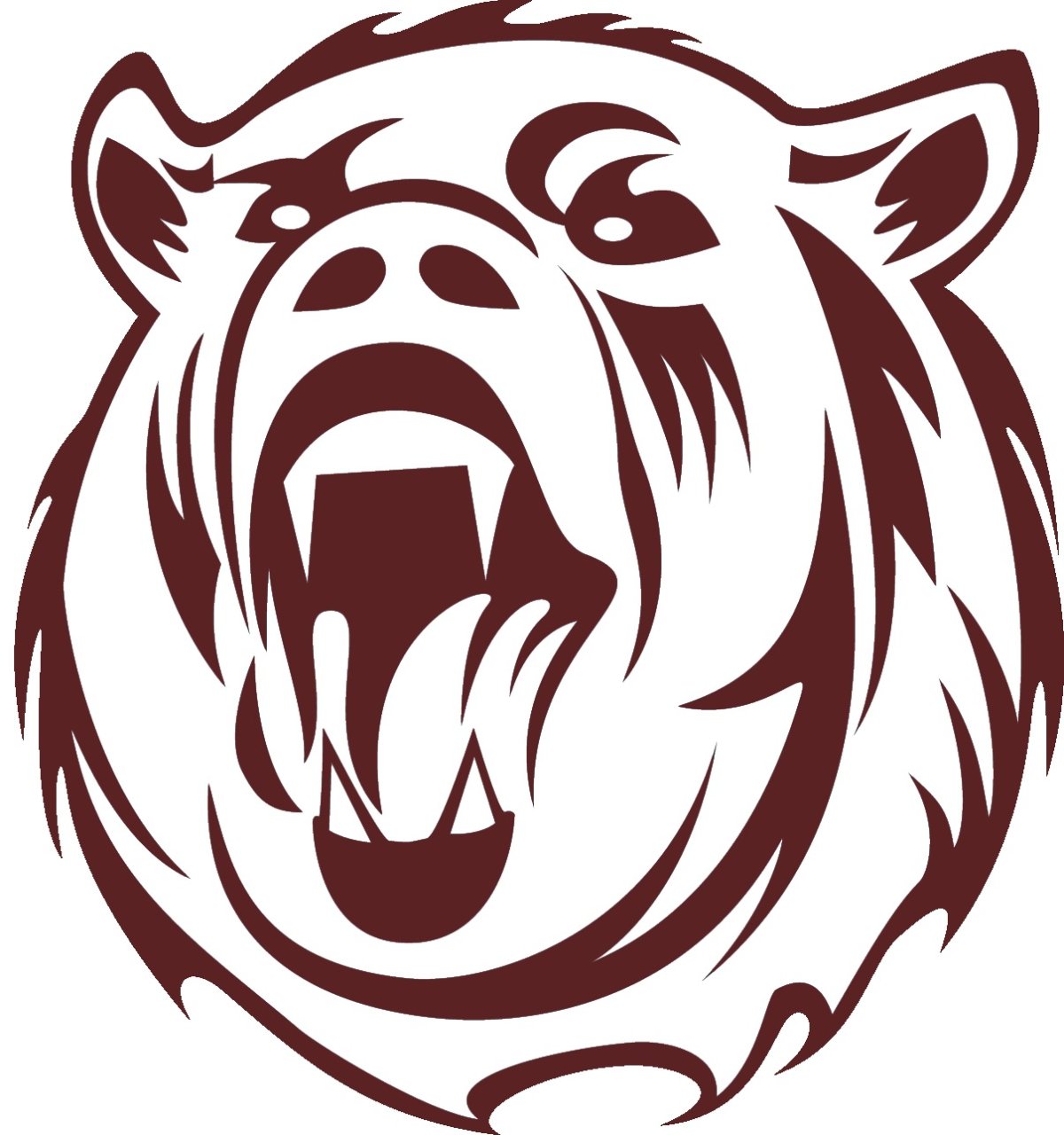 Злой медведь трафарет