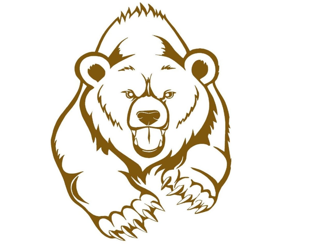 Медведь сбоку гравировка