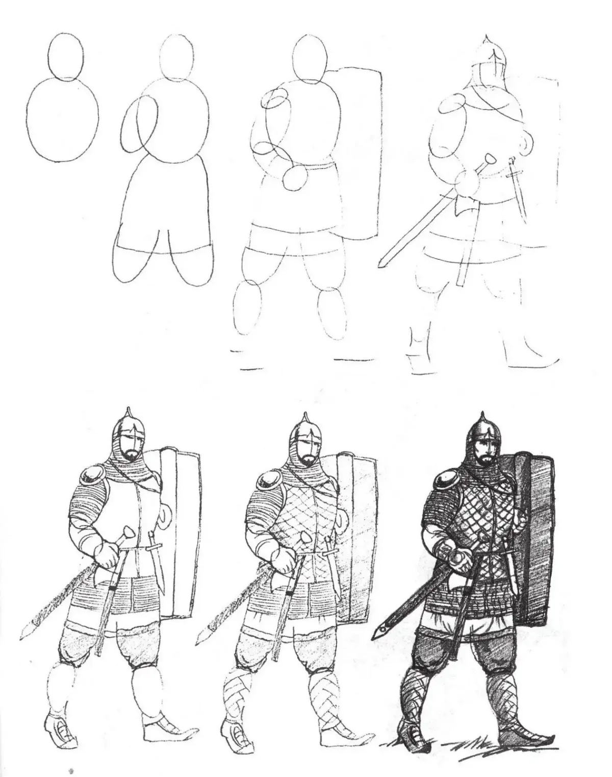 Рыцари. Раскраска