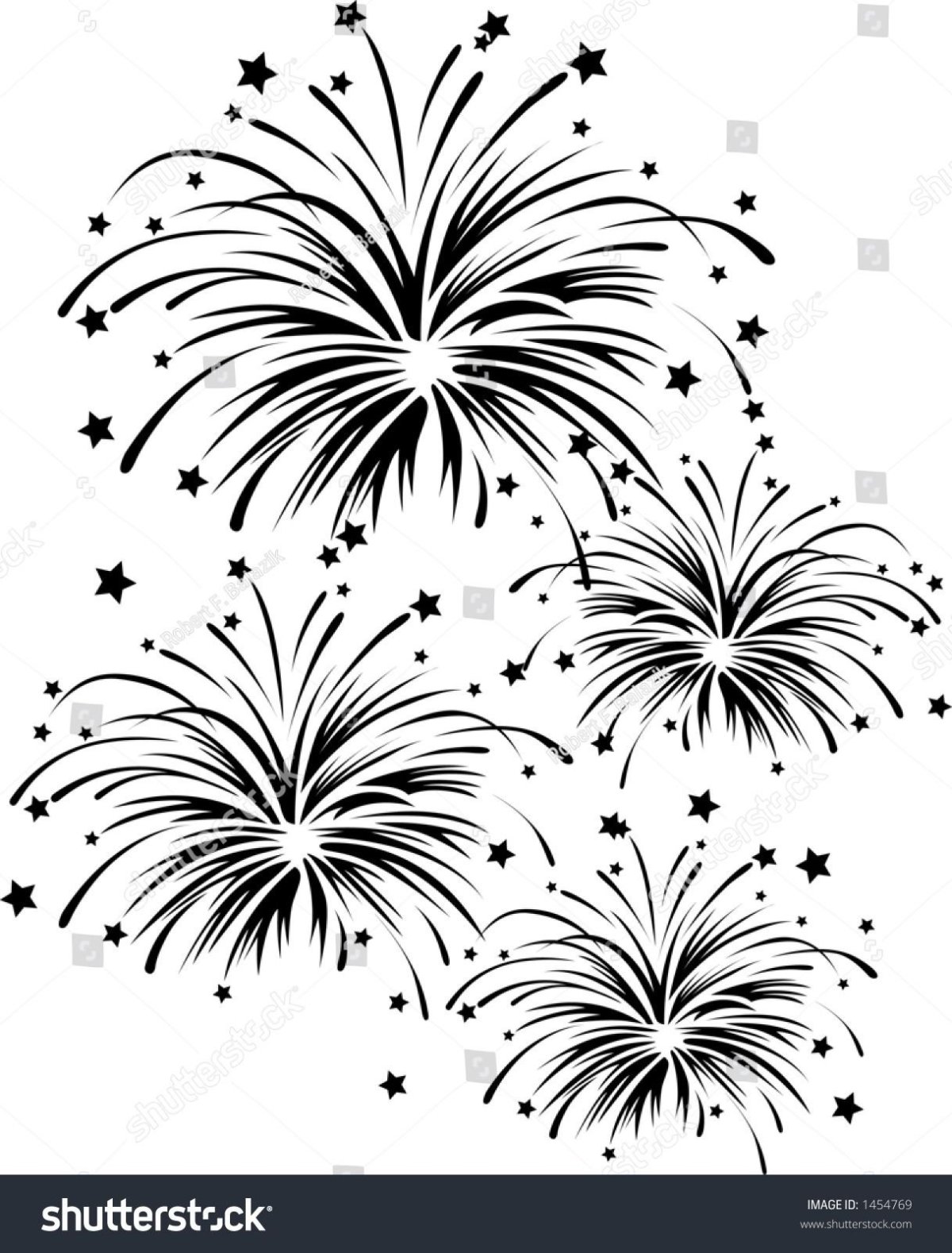 Салют черно белый