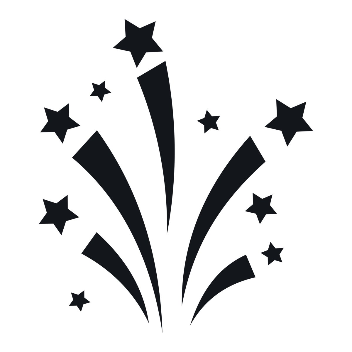 Фейерверк силуэт на прозрачном фоне