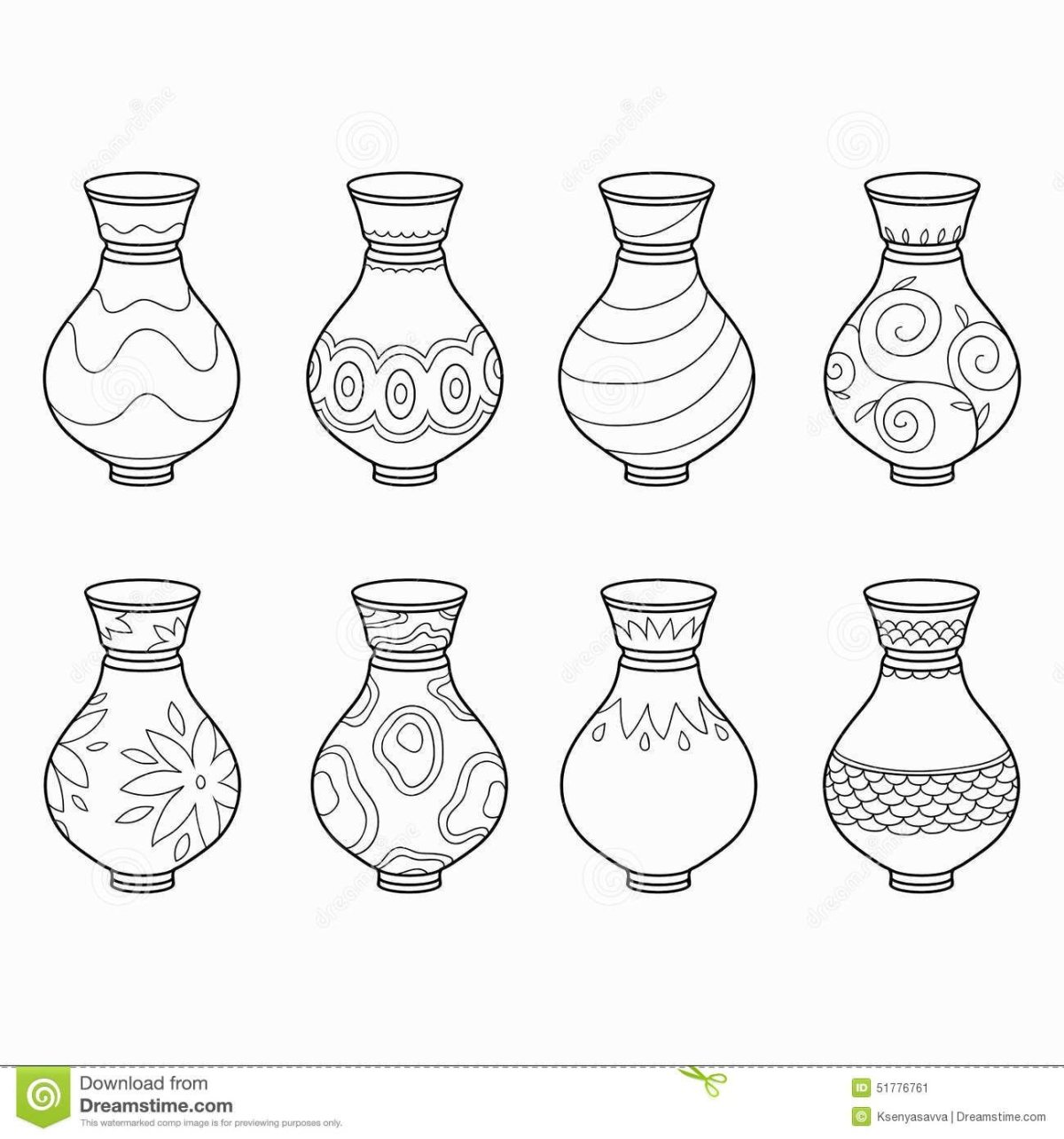 Узоры на посуде раскраска