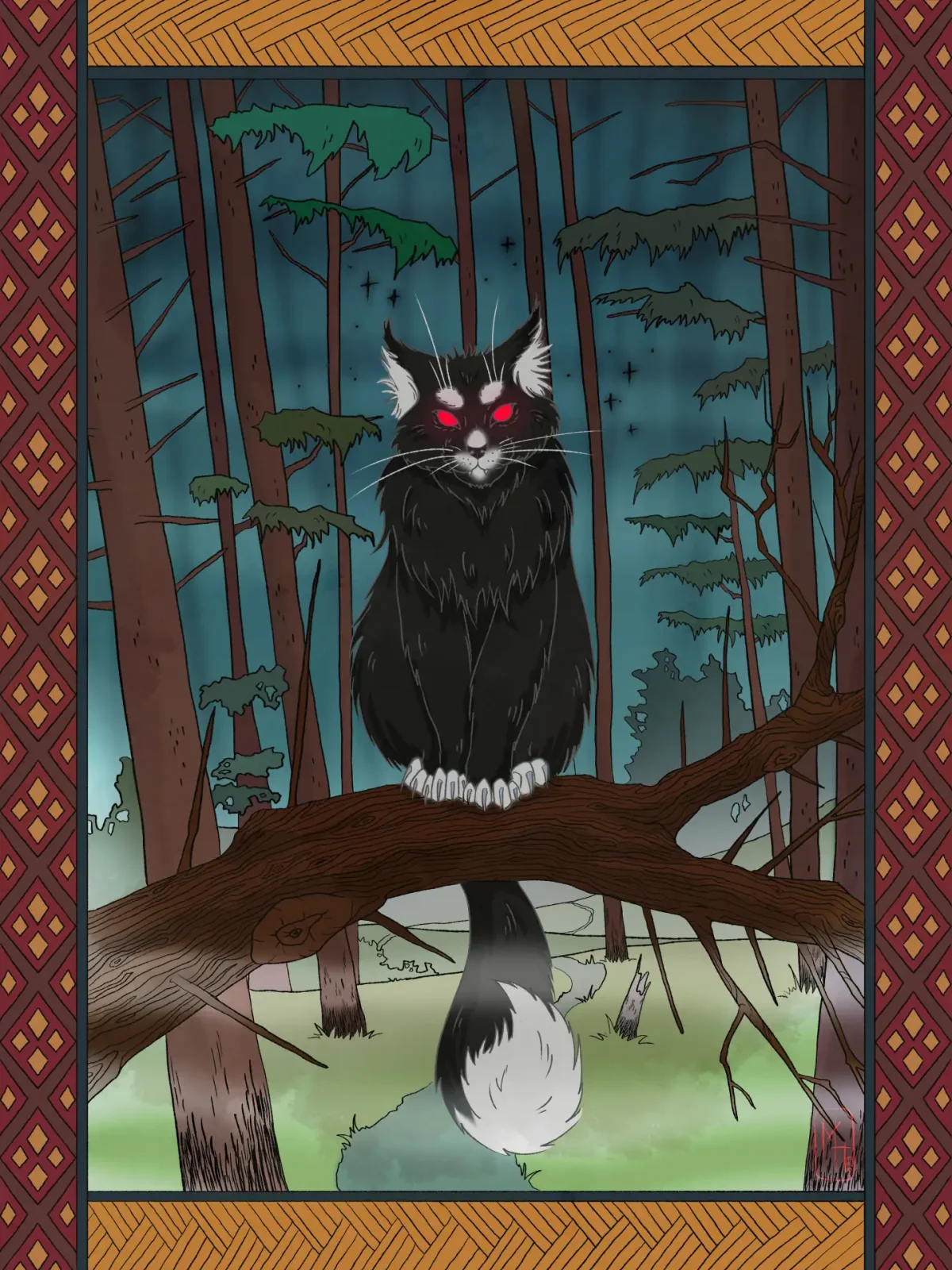 Кот-Баюн в композиции