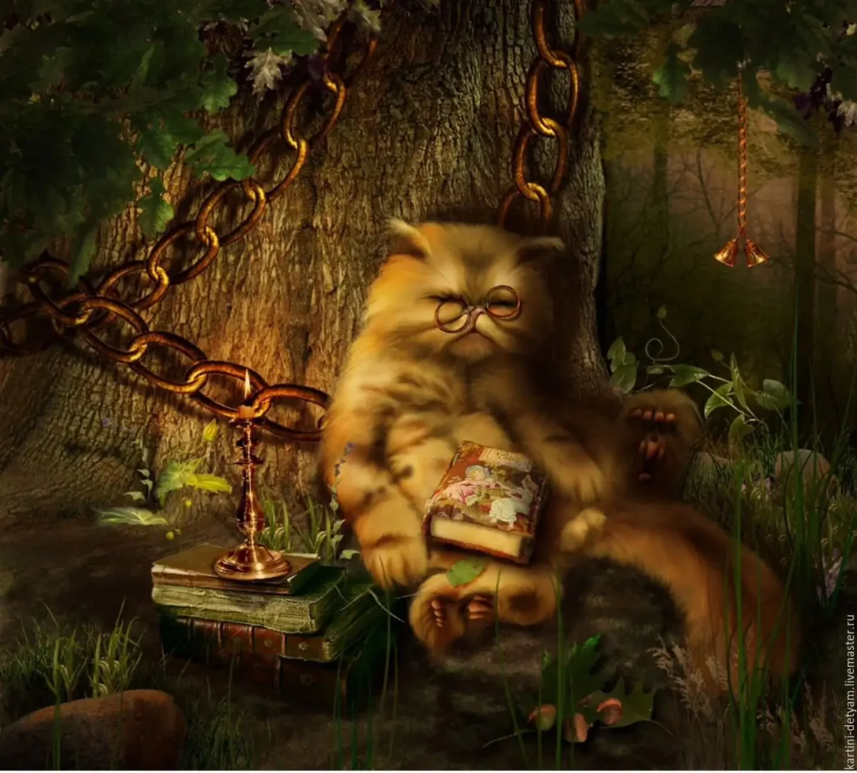 Кот Баюн у Лукоморья