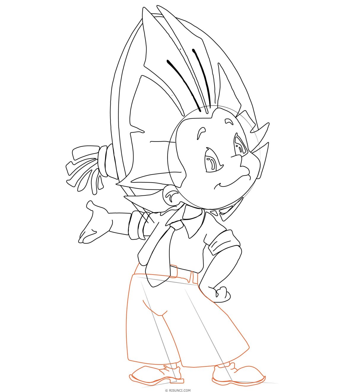 Герои Носова Незнайка раскраска