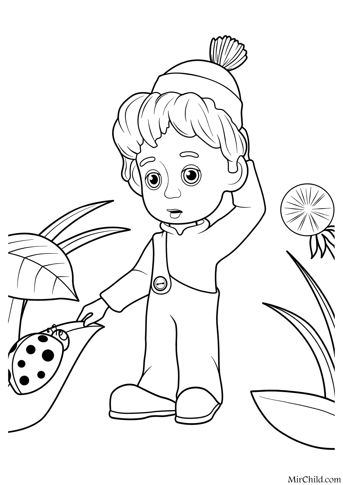 Незнайка раскраска