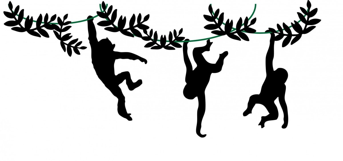 Трафарет обезьянки