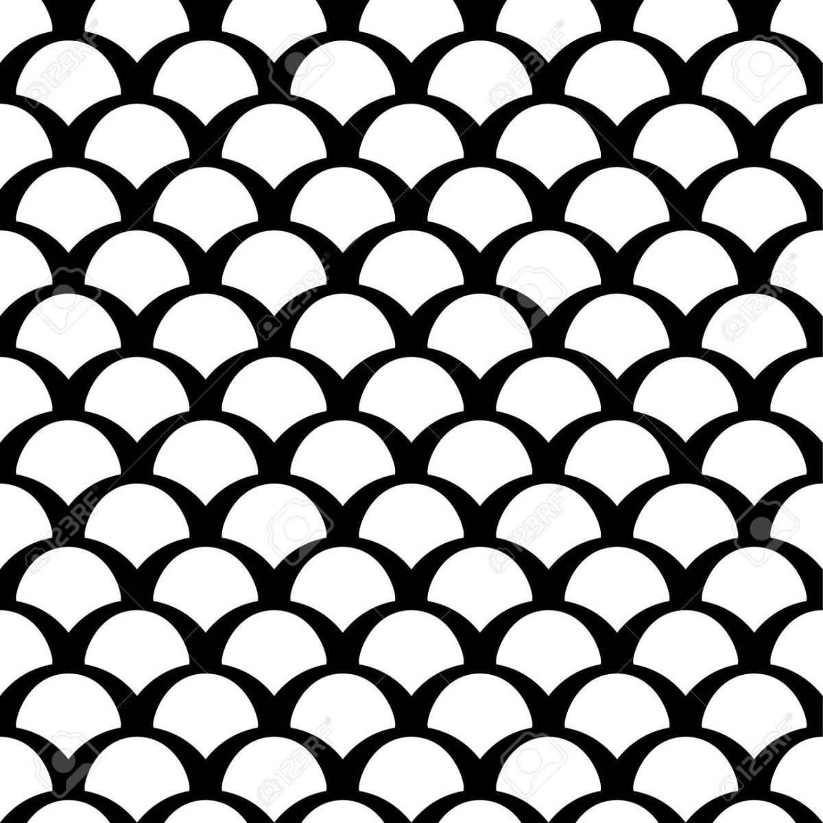 Трафарет чешуя