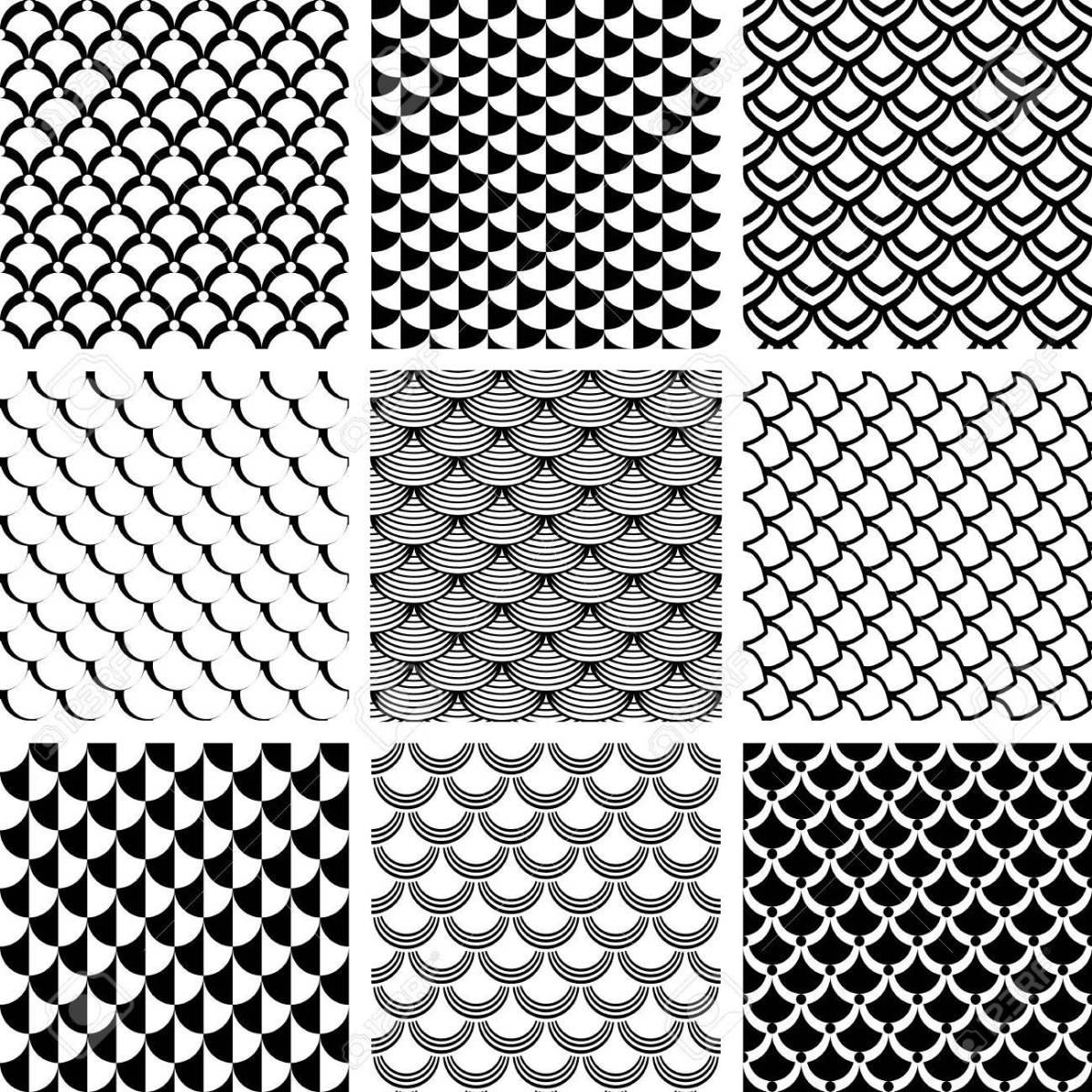 Трафарет чешуя