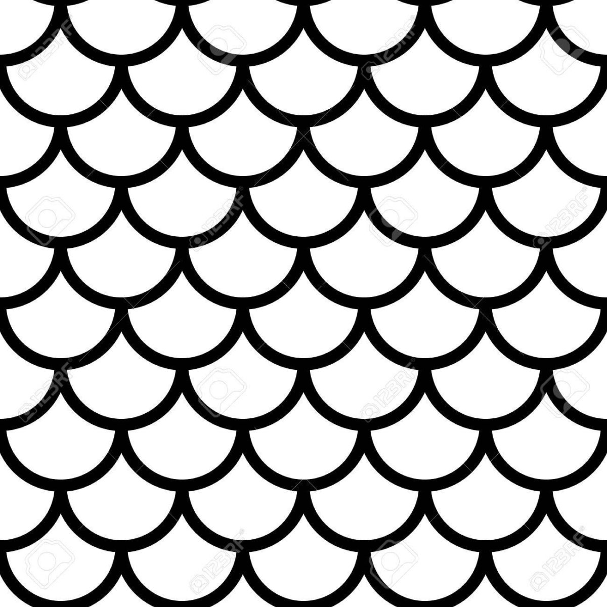 Трафарет чешуя