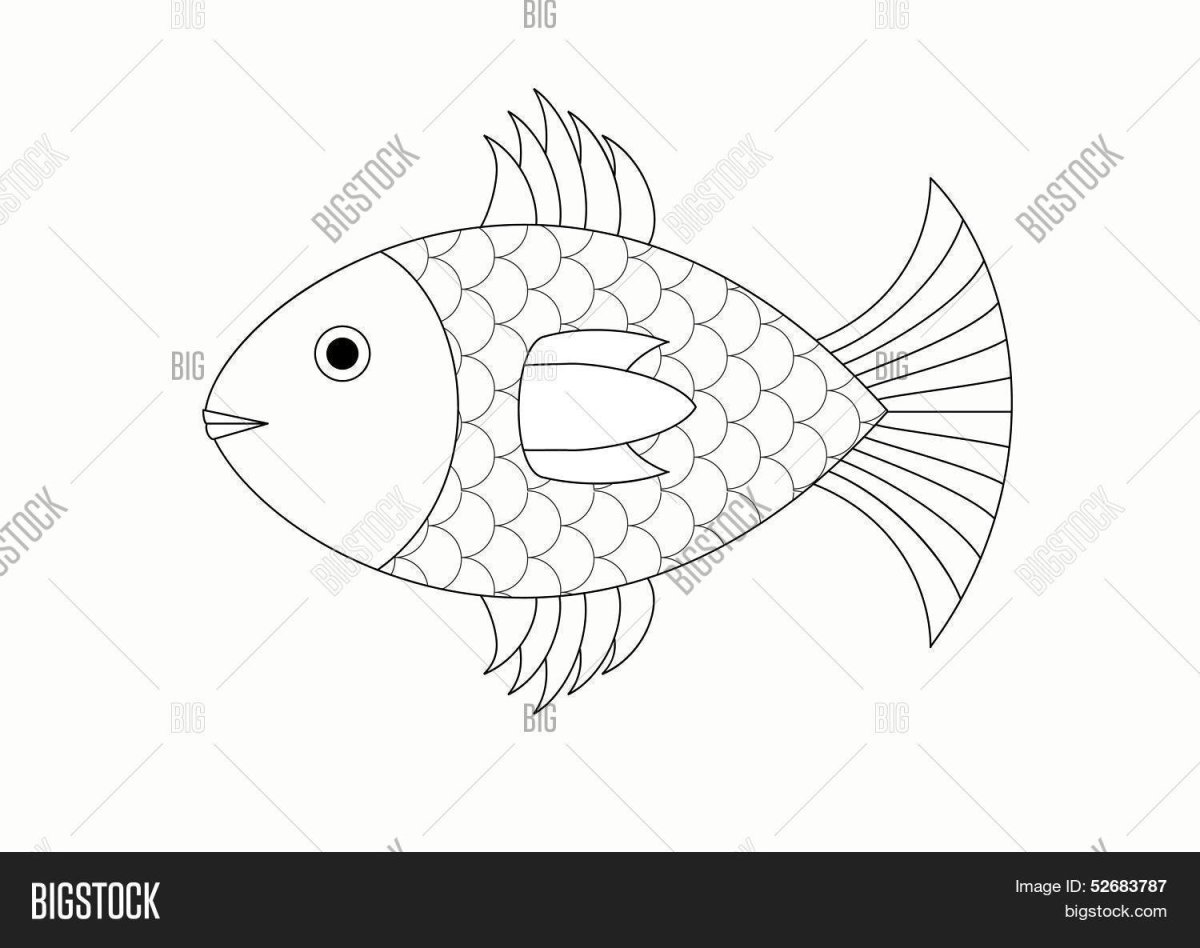 Чешуя контур