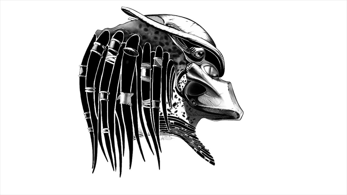 Маска хищника эскиз