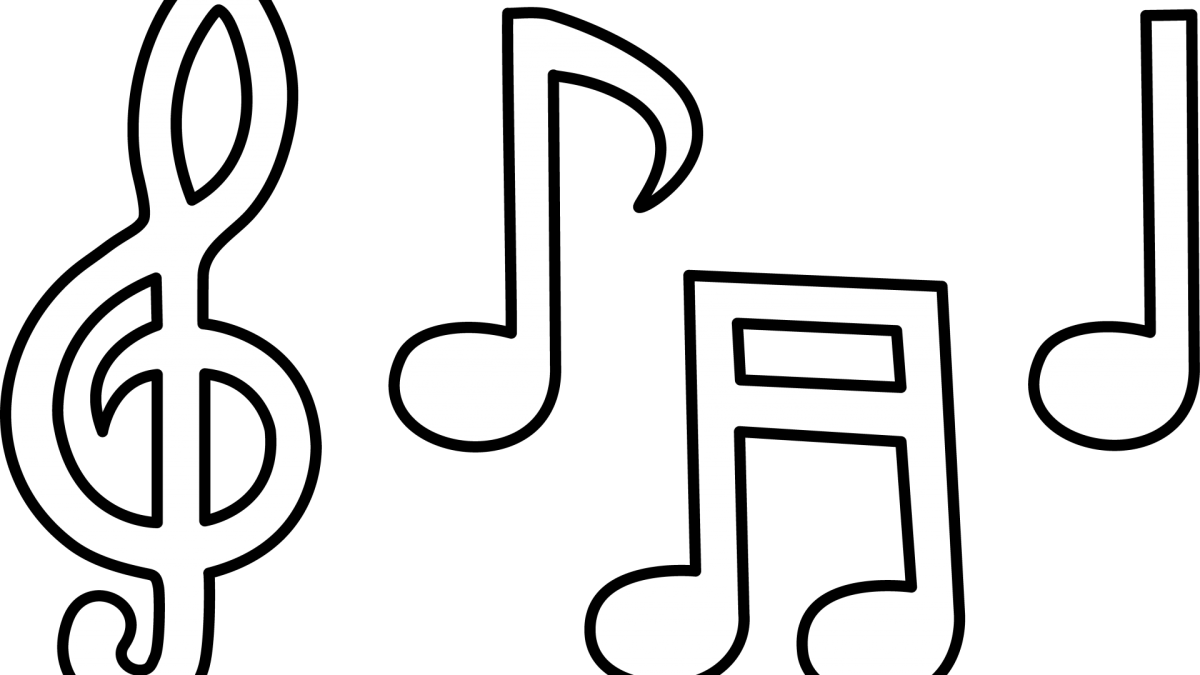 Трафарет Ноты и скрипичный ключ
