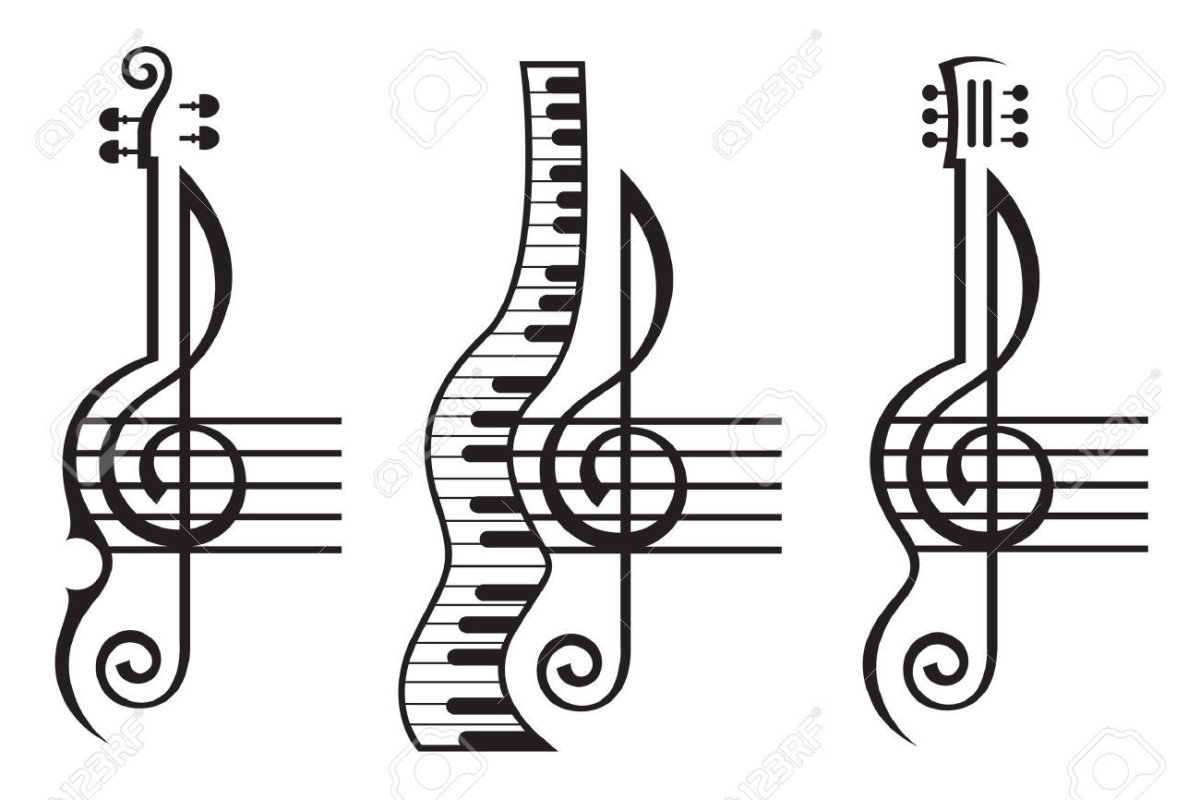 Скрипичный ключ гитара