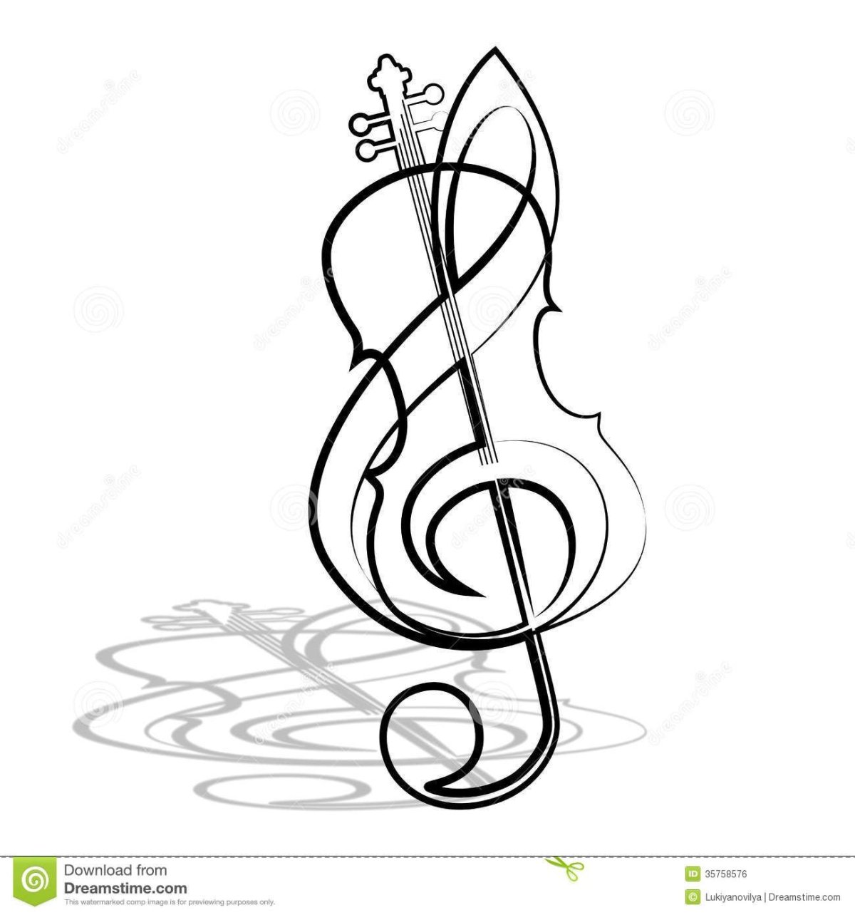 Скрипичный ключ скрипка