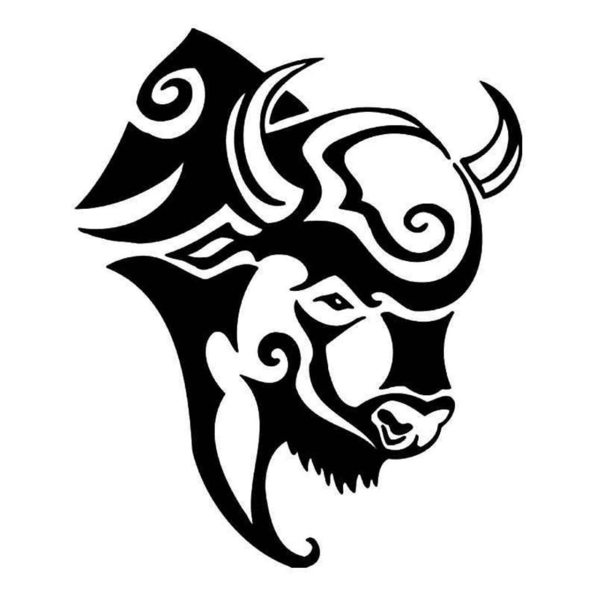 Стилизованное изображение бизона