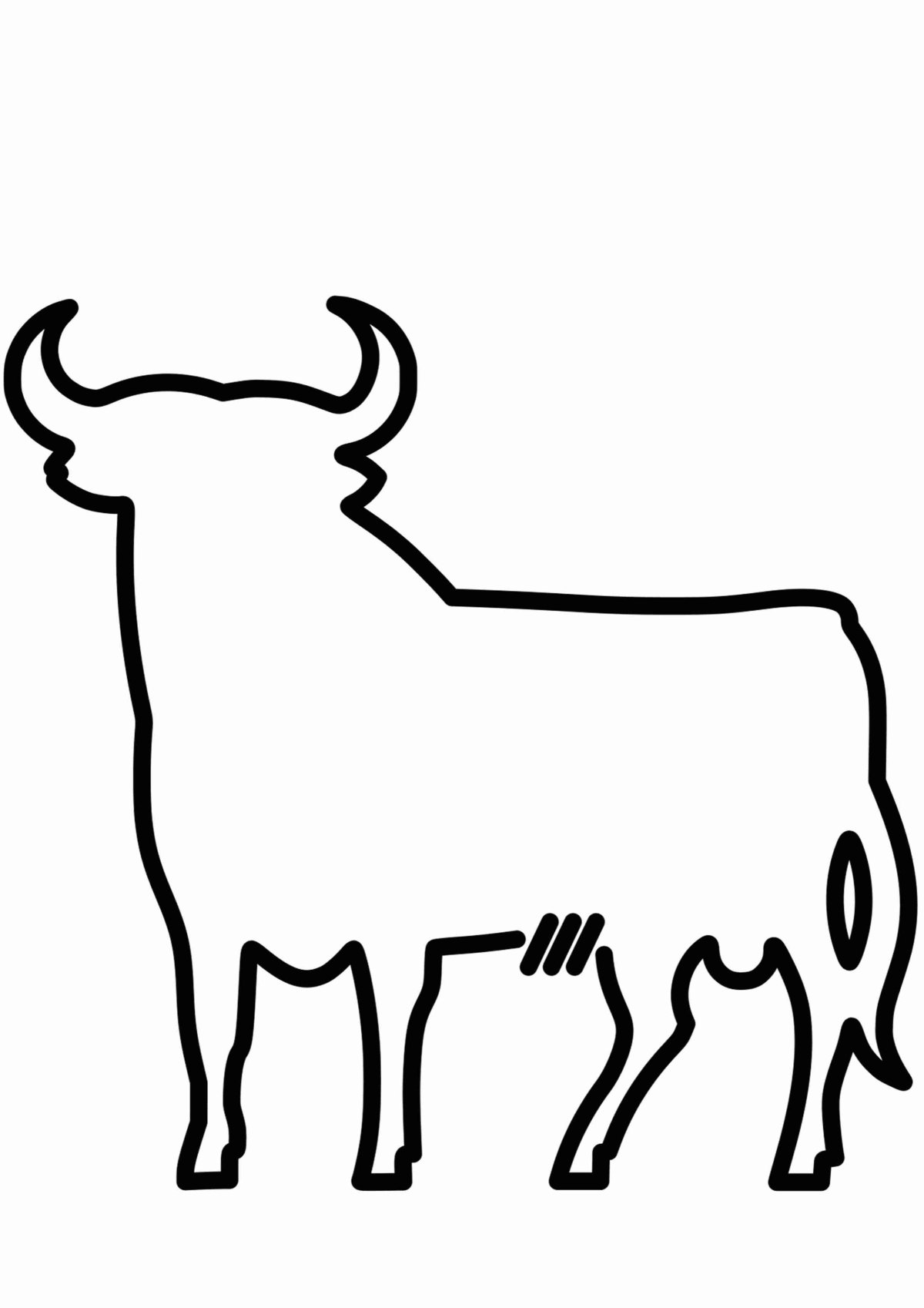 Трафарет быка