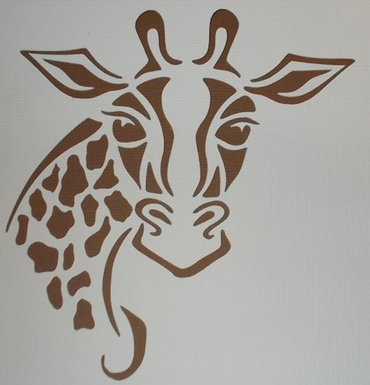 Жираф трафарет