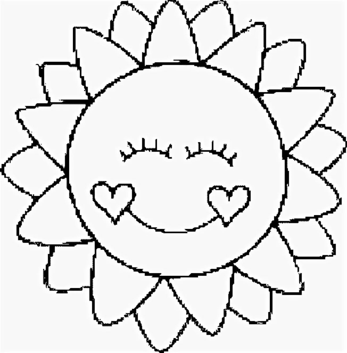 Раскраска. Солнышко