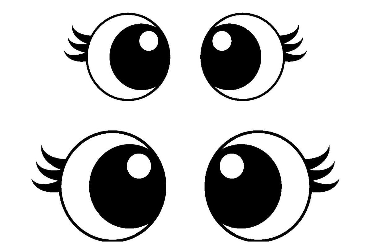 Глаза трафарет