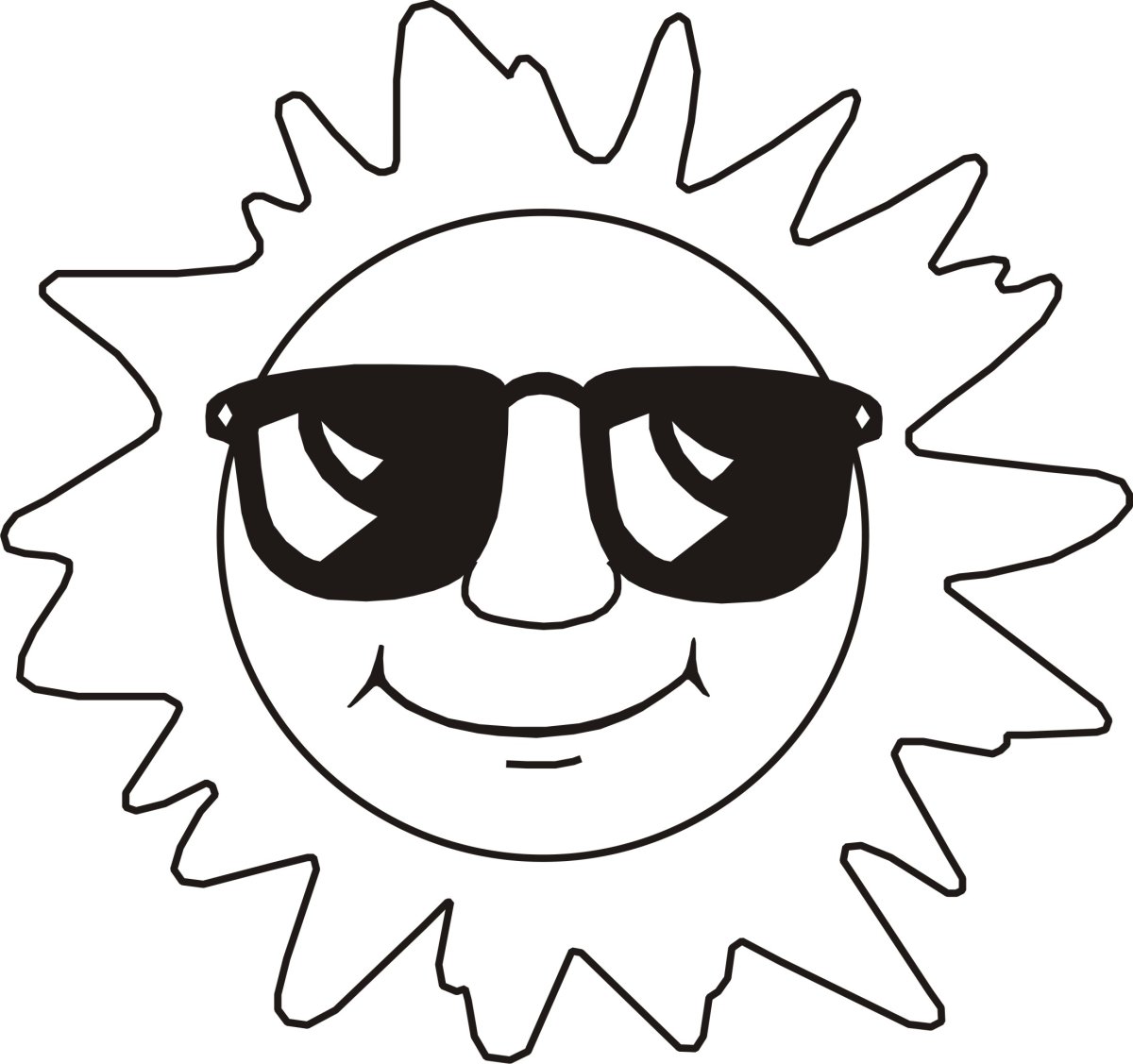 Раскраска. Солнышко