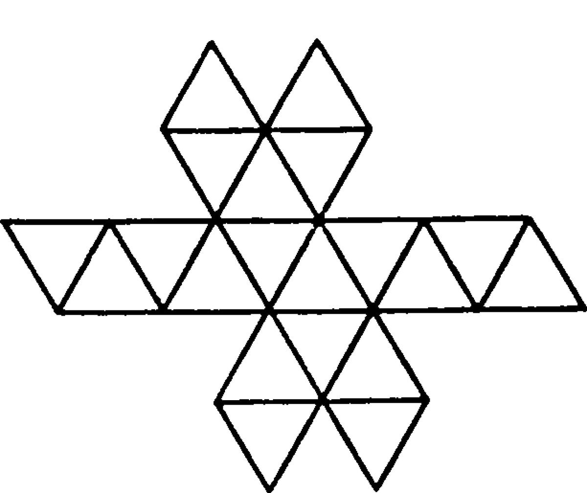 Развертка правильного икосаэдра