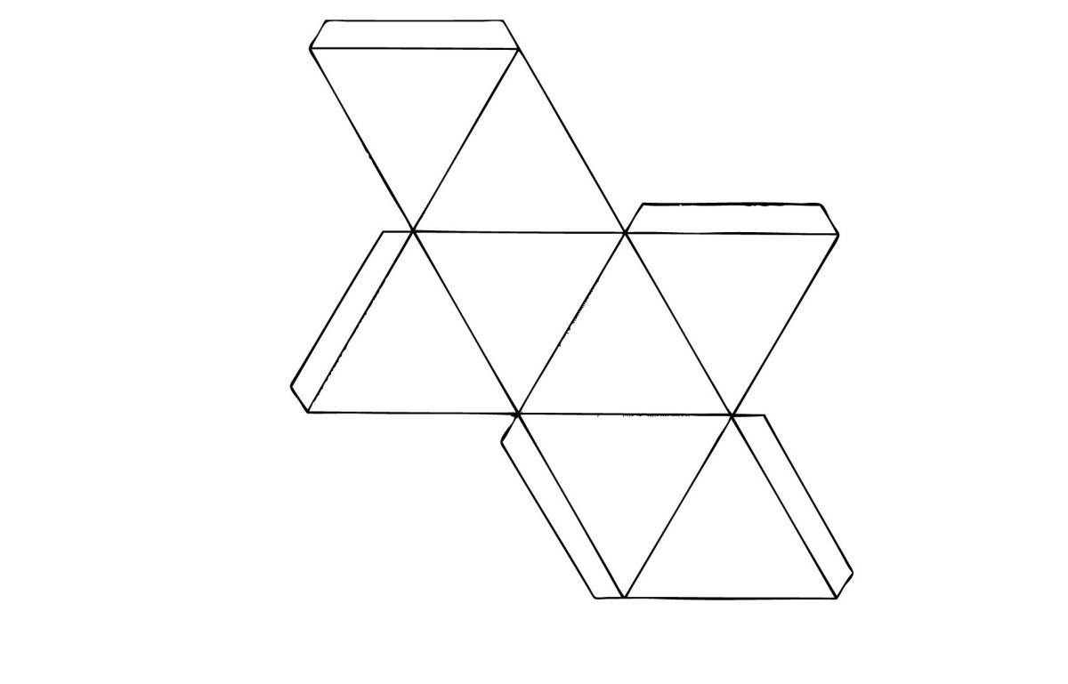 Развертки правильных многогранников икосаэдр