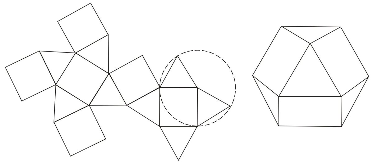 Развертка правильного октаэдра