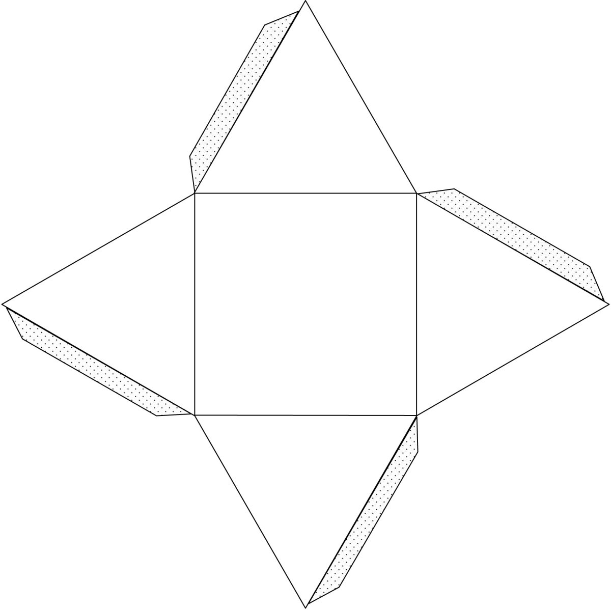 Развертка трехгранной пирамиды чертеж