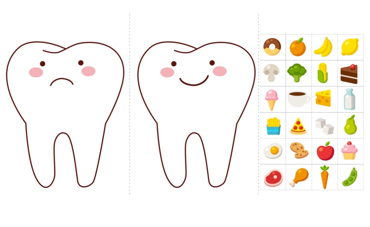 Задание для дошкольников зубы