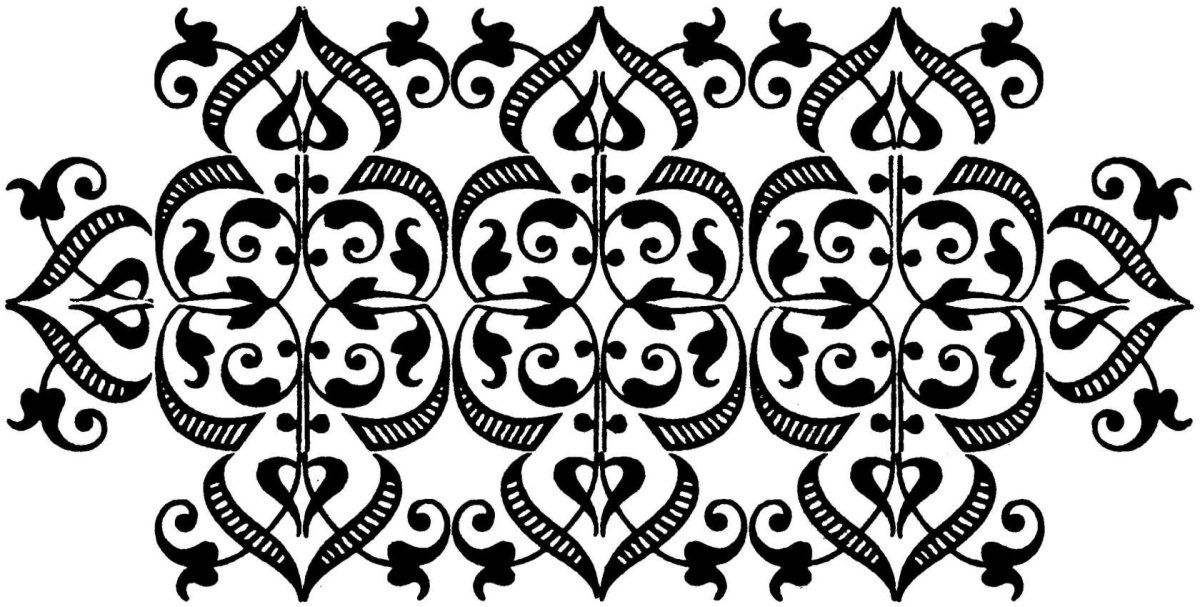 Трафарет вензеля для декора стен