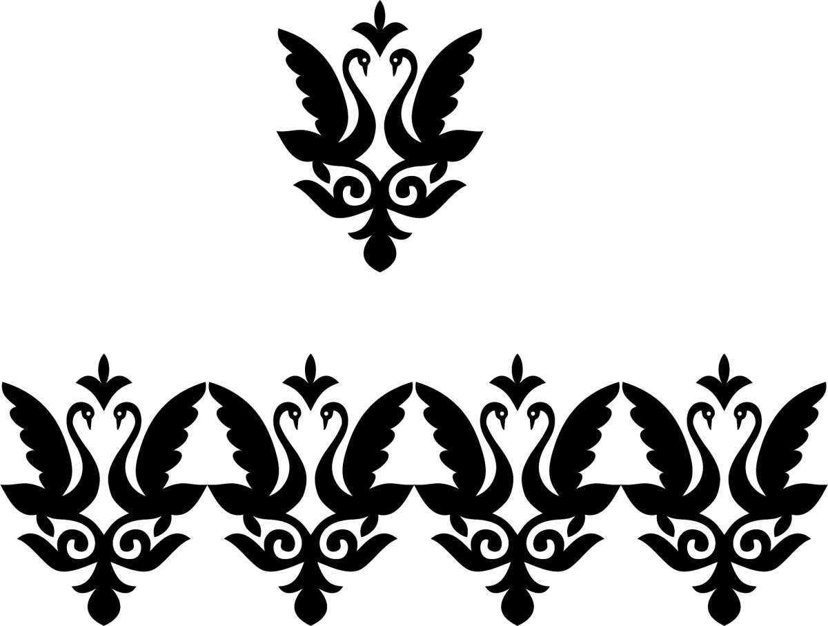 Викторианский узор трафарет