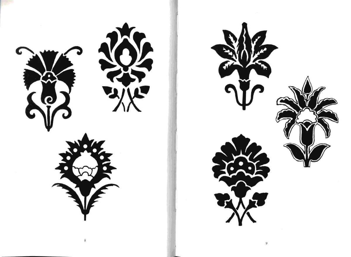 Монгольские узоры и орнаменты трафареты