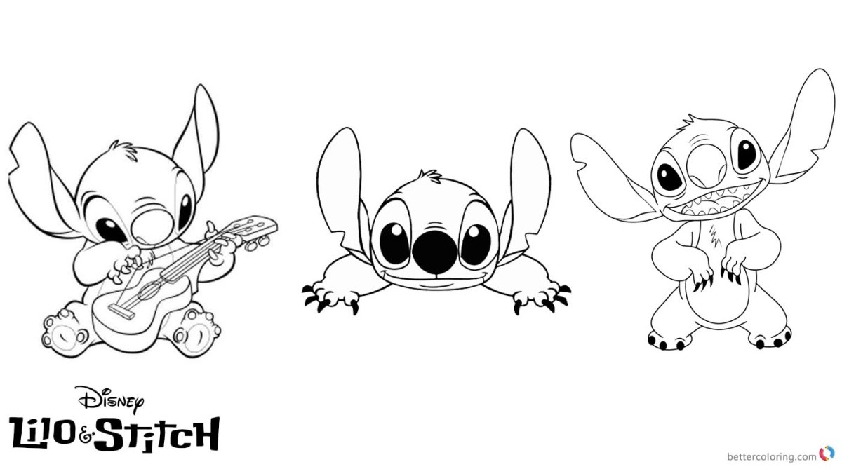 Лерой и Стич раскраска