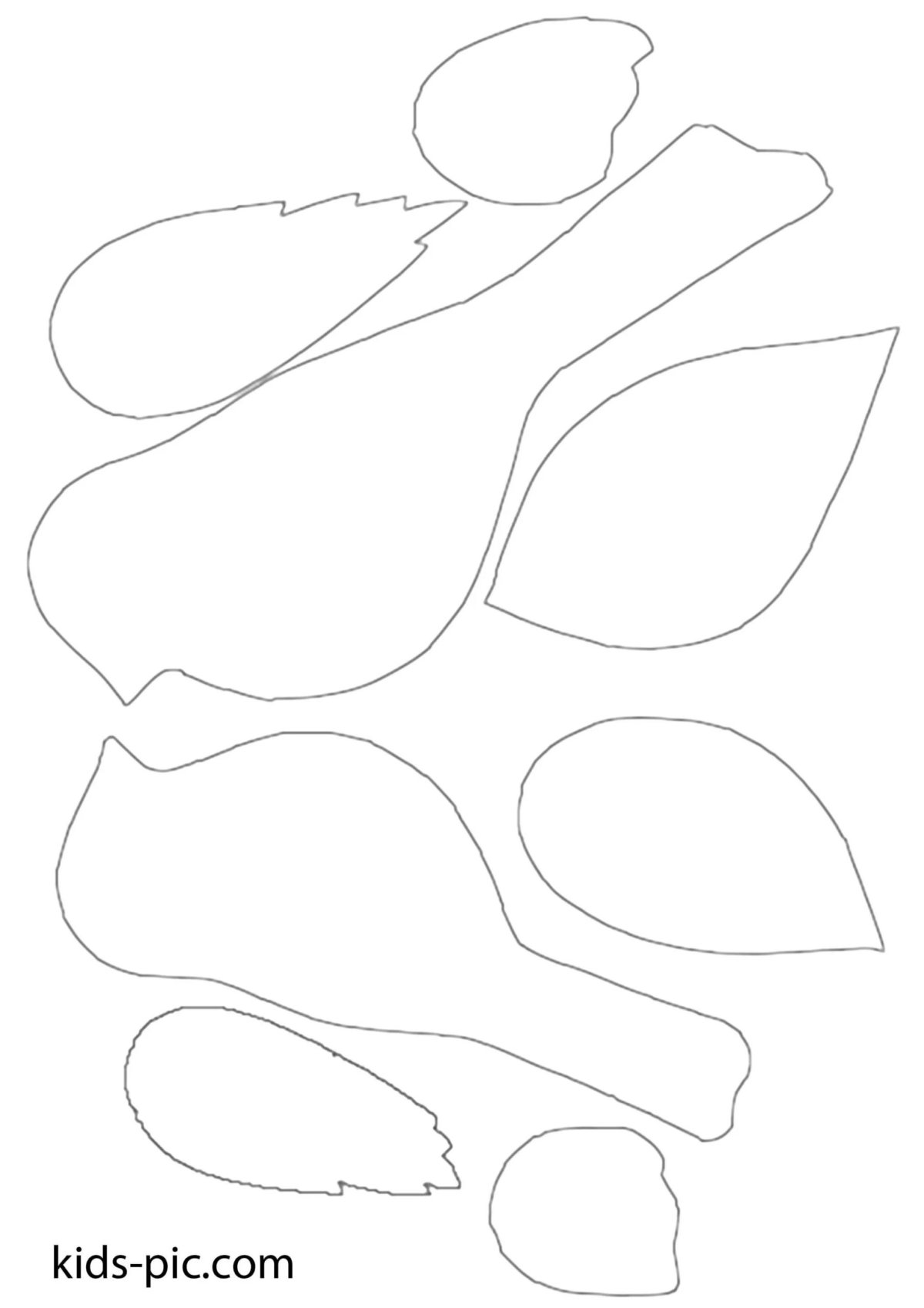 Аппликация птицы заготовки