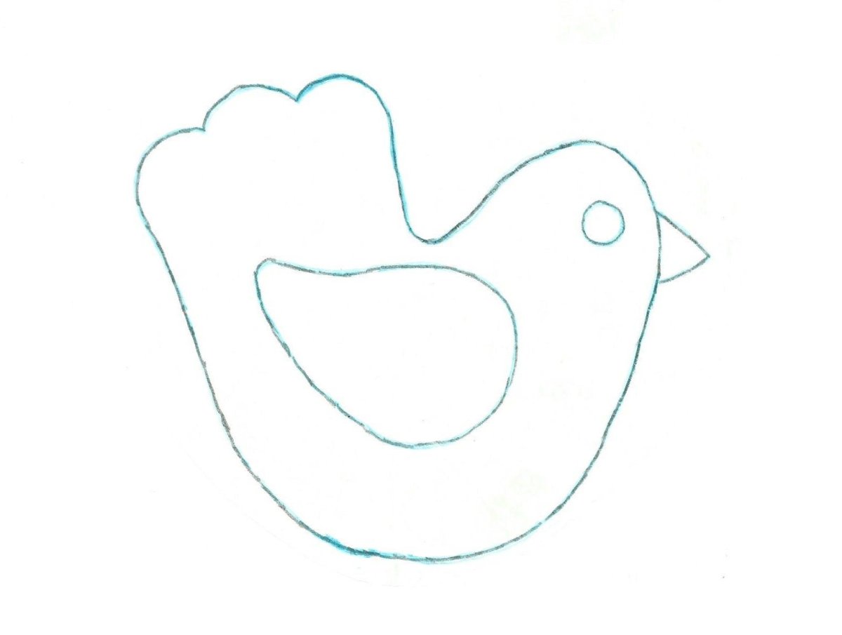 Птичка аппликация для детей 2-3 лет