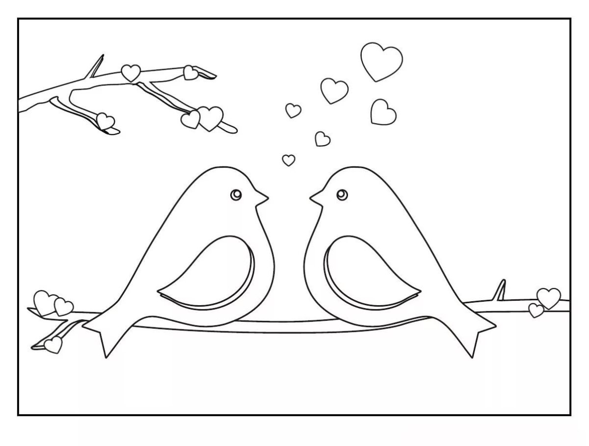 Птички на ветках трафарет новогодний