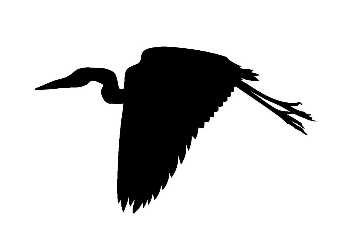 Трафарет журавля для торта