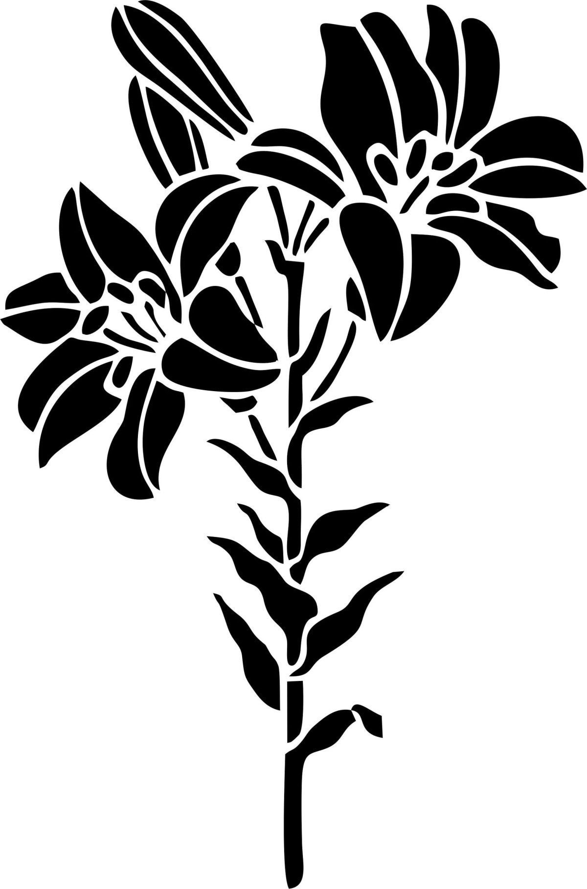 Трафарет "цветы"