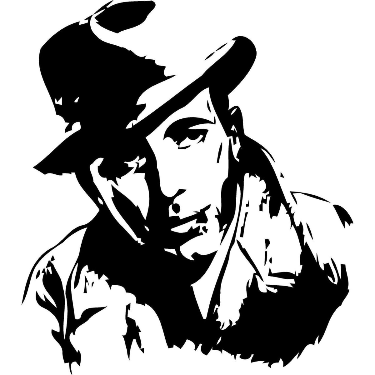 Брутальный арт трафарет