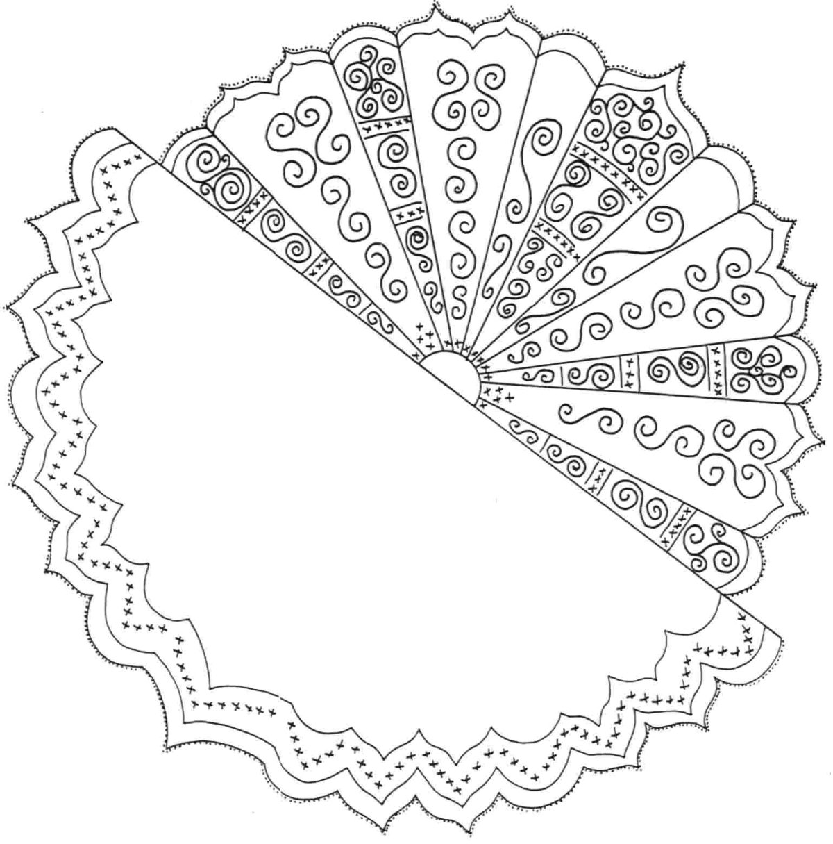 Веер для распечатывания