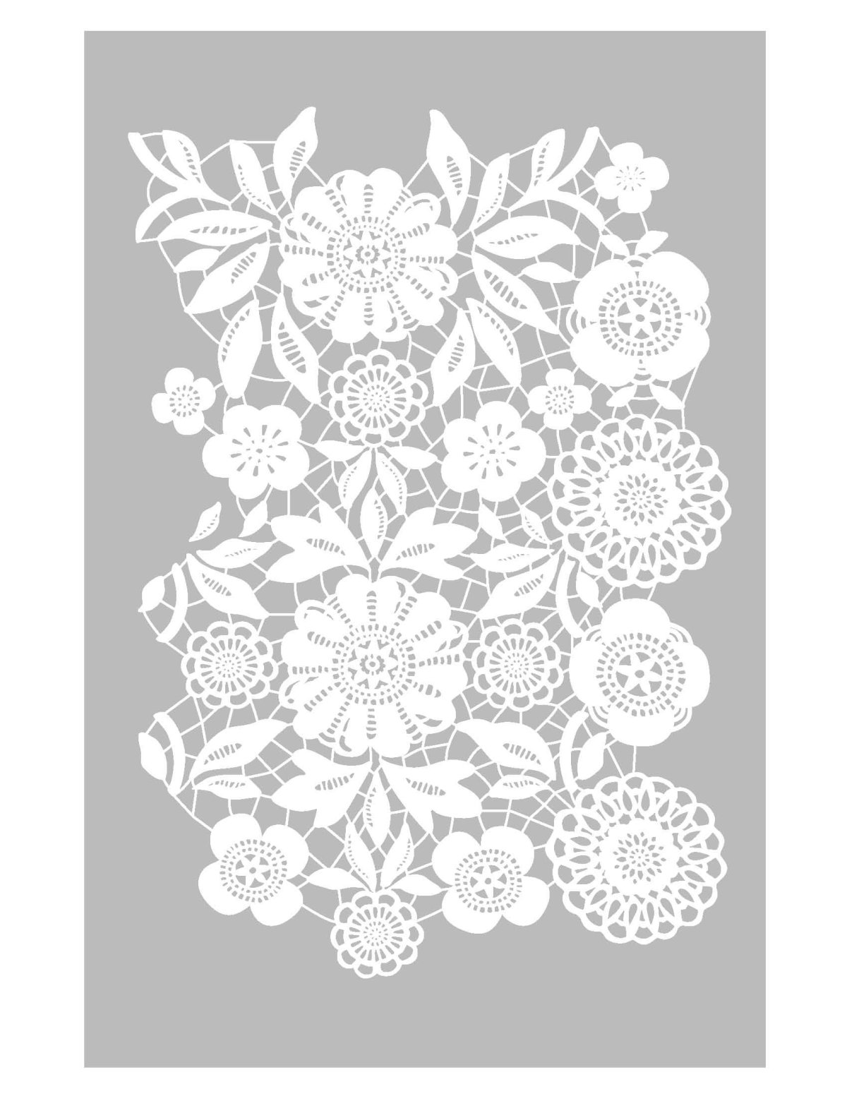 Трафарет кружево для декора